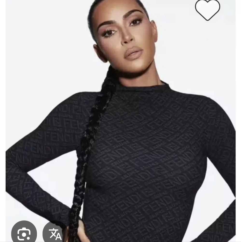 SKIMS FENDI Black Monogram Bodysuit - Picture 3 of 10